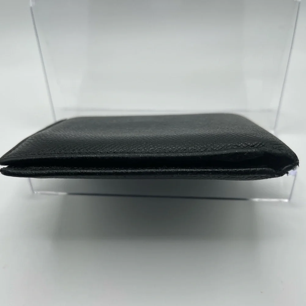 Bvlgari - authentic - black leather Men’s / unisex  bi-fold wallet - GUC